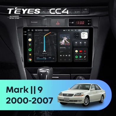 Штатная магнитола Teyes CC4 8/128 Toyota Mark II 9 X100 (2000-2007) F1