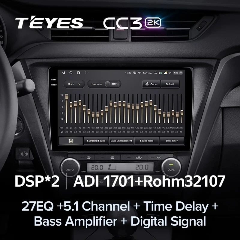 Штатная магнитола Teyes CC3 2K 4/64 Toyota Avensis 3 (2015-2018) F2