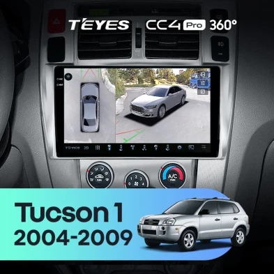 Штатная магнитола Teyes CC4 Pro 360 12/256 Hyundai Tucson 1 (2004-2009) F1