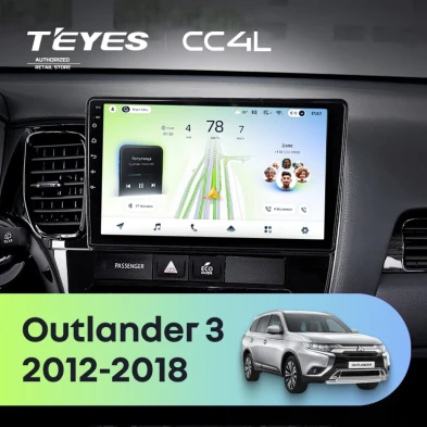 Штатная магнитола Teyes CC4L 6/64 Mitsubishi Outlander 3 (2012-2018) Тип-A
