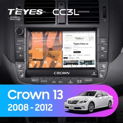 Штатная магнитола Teyes CC3L 4/32 Toyota Crown 13 S200 (2008-2012) Тип-A