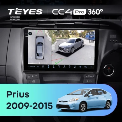 Штатная магнитола Teyes CC4 Pro 360 12/256 Toyota Prius 3 XW30 (2009-2015) F2 правый руль