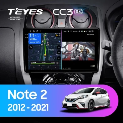 Штатная магнитола Teyes CC3 2K 4/64 Nissan Note 2 E12 (2012-2021)