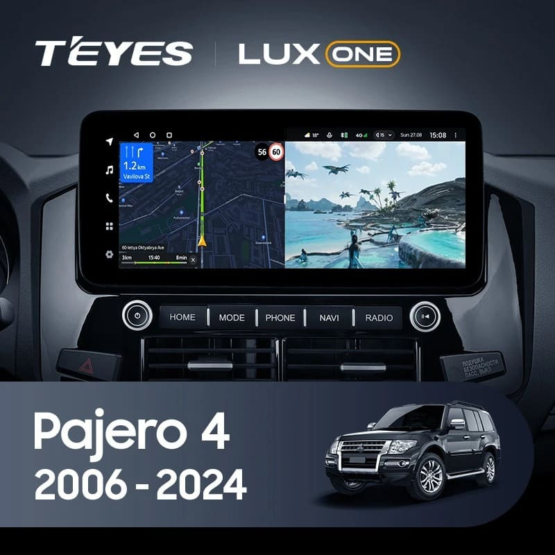 Штатная магнитола Teyes LUX ONE 6/128 Mitsubishi Pajero 4 V80 V90 (2006-2024) Тип-A
