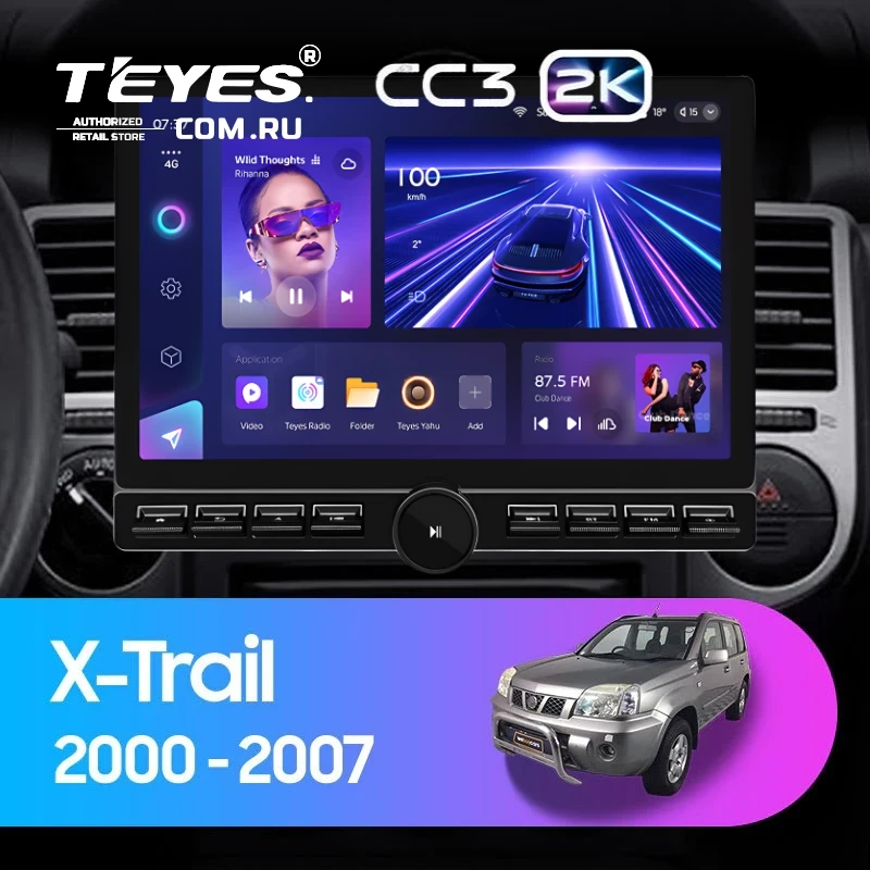 Штатная магнитола Teyes CC3 2K 6/128 Nissan X-Trail T30 (2000-2007) F1 (13" с кнопками)