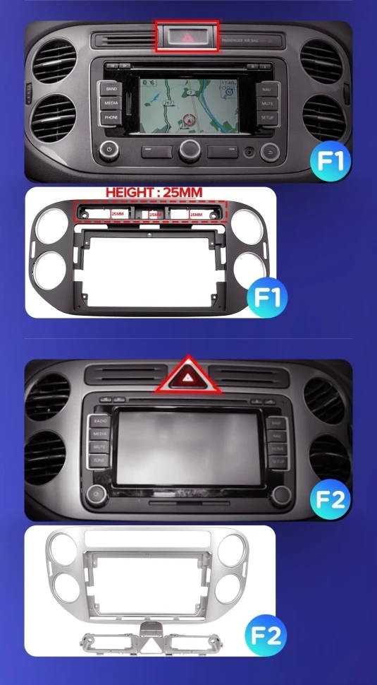 Штатная магнитола Teyes CC3 2K 6/128 Volkswagen Tiguan 1 NF (2006-2017) F1