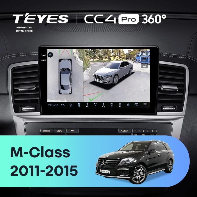Штатная магнитола Teyes CC4 Pro 360 12/256 Mercedes-Benz M-Class W166 ML (NTG 4.5) (2011-2015)