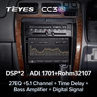 Штатная магнитола Teyes CC3 2K 4/32 Toyota Hilux Surf 3 N180 (1995-2002 ) Правый руль
