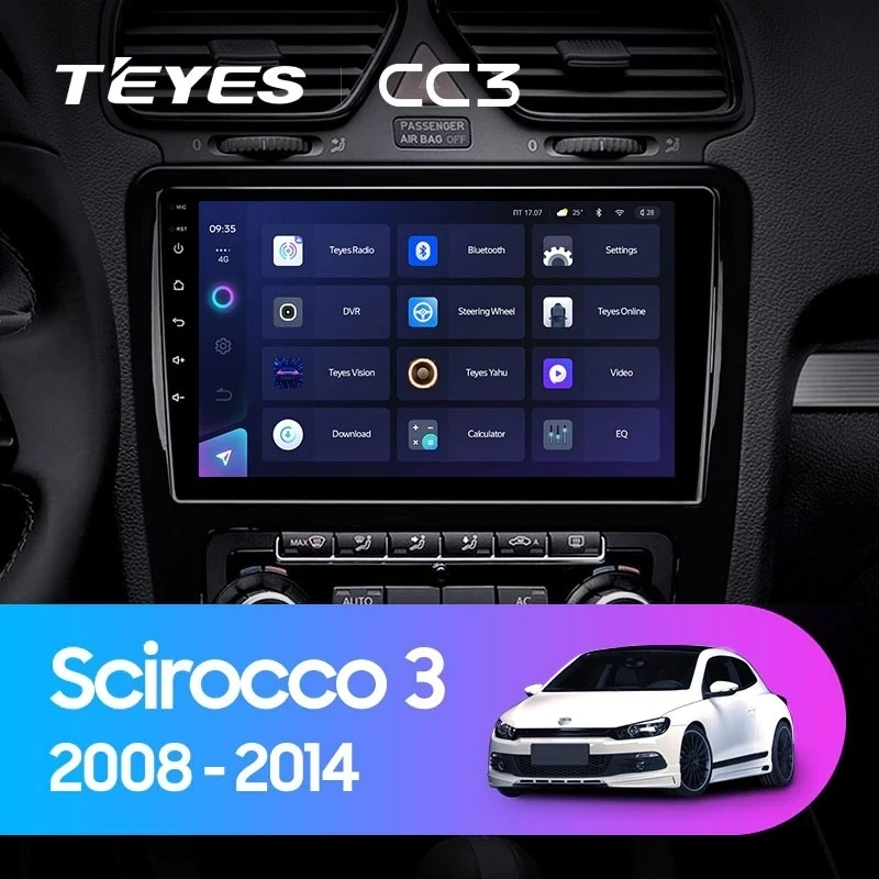 Штатная магнитола Teyes CC3 4/32 Volkswagen Scirocco (2008-2014) F2