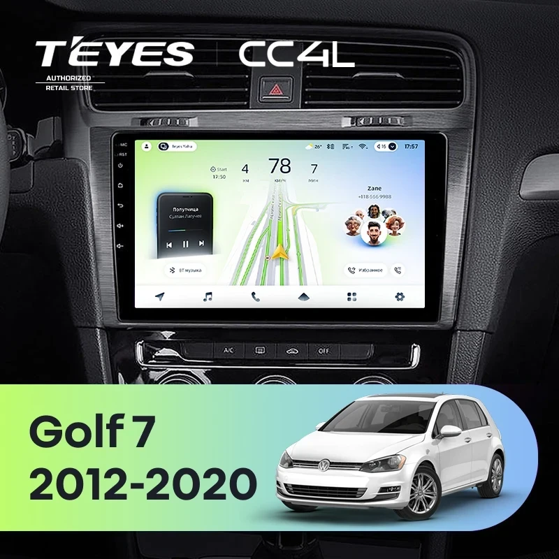 Штатная магнитола Teyes CC4L 6/64 Volkswagen Golf 7 MK7 (2012-2020) F1