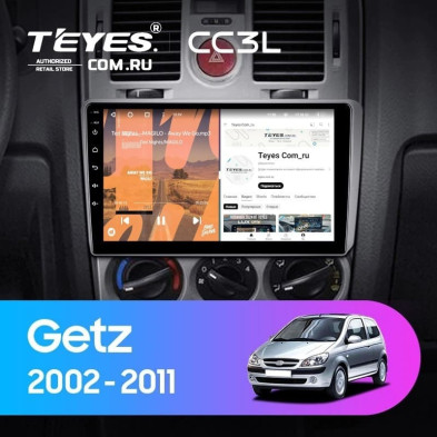 Штатная магнитола Teyes CC3L 4/64 Hyundai Getz 1 (2002-2011) F1
