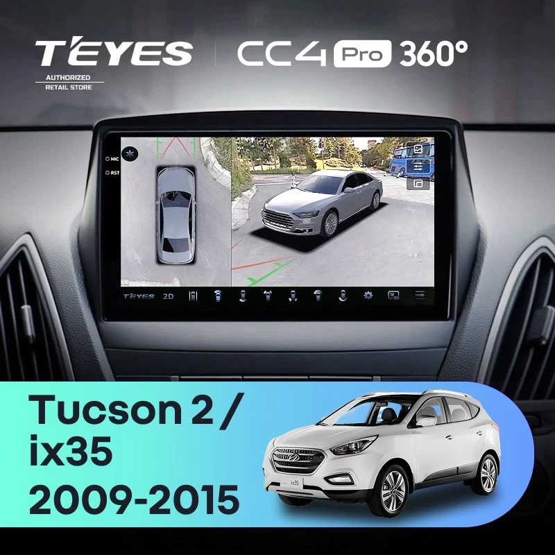 Штатная магнитола Teyes CC4 Pro 360 12/256 Hyundai ix35 (2009-2015) (Tucson 2) Тип-C