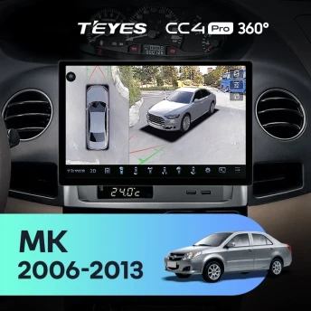 Штатная магнитола Teyes CC4 Pro 360 8/128 Geely MK 1 (2006-2013) (11")