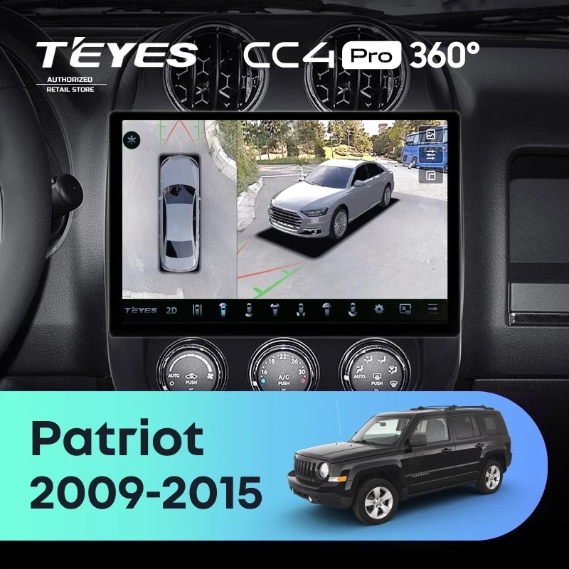 Штатная магнитола Teyes CC4 Pro 360 12/256 Jeep Patriot (2009-2015) (11")