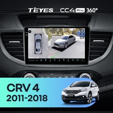 Штатная магнитола Teyes CC4 Pro 360 8/128 Honda CR-V 4 RM RE (2011-2018) 9" Тип-C