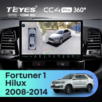 Штатная магнитола Teyes CC4 Pro 360 8/128 Toyota Hilux (2008-2014) F1 (13")