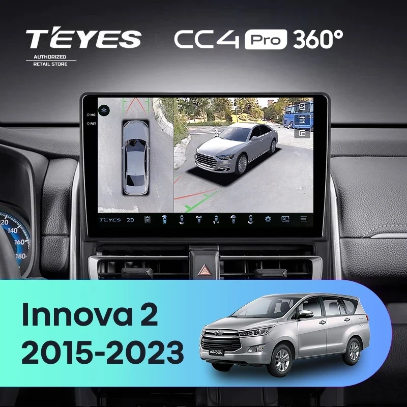 Штатная магнитола Teyes CC4 Pro 360 12/256 Toyota Innova 2 (2015-2023)