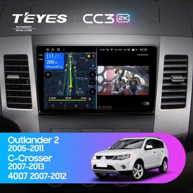 Штатная магнитола Teyes CC3 2K 360 6/128 Peugeot 4007 (2007-2012) Тип-B