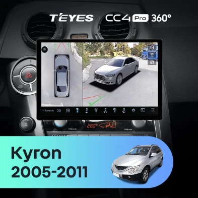 Штатная магнитола Teyes CC4 Pro 360 12/256 SsangYong Kyron (2005-2011) (11")