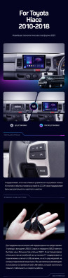 Штатная магнитола Teyes CC3 4/32 Toyota Hiace H200 (2010-2018) Правый руль