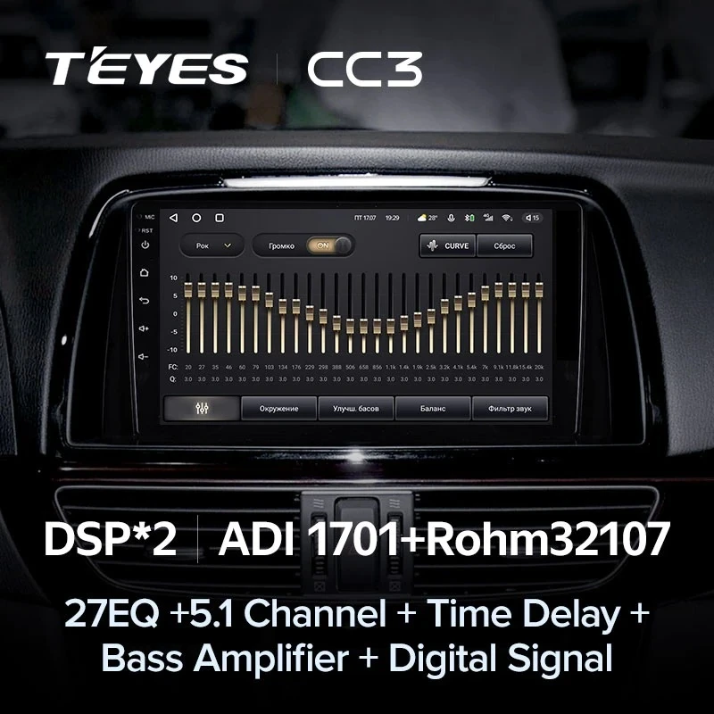 Штатная магнитола Teyes CC3 4/32 Mazda Atenza 3 (2012-2017) Тип-B Правый руль