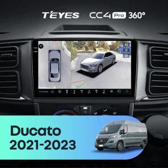 Штатная магнитола Teyes CC4 Pro 360 8/128 Fiat Ducato Van L3H2 (2021-2023)