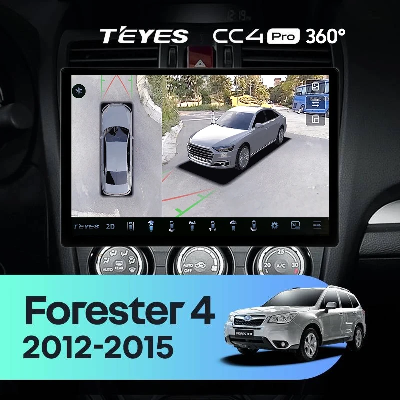 Штатная магнитола Teyes CC4 Pro 360 12/256 Subaru Forester 4 SJ (2012-2015) Тип-A (13")