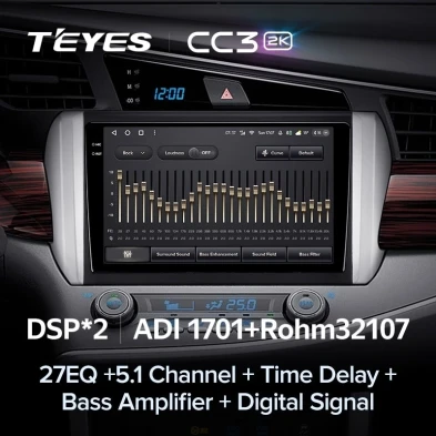 Штатная магнитола Teyes CC3 2K 360 6/128 Toyota Innova 2 (2015-2022)