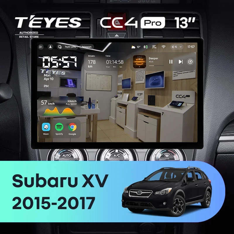 Штатная магнитола Teyes CC4 Pro 8/128 Subaru XV (2015-2017) F1 (13")
