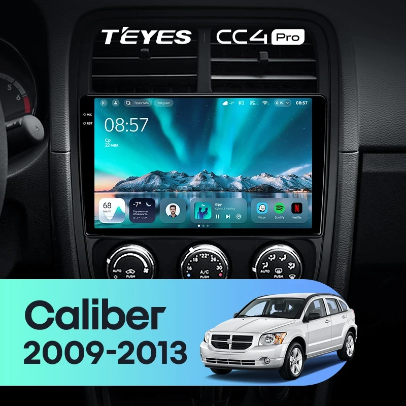 Штатная магнитола Teyes CC4 Pro 12/256 Dodge Caliber PM (2009-2013)