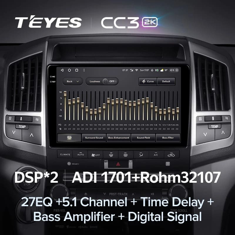Штатная магнитола Teyes CC3 2K 4/64 Toyota Land Cruiser 11 200 (2007-2015) F3 Тип-A