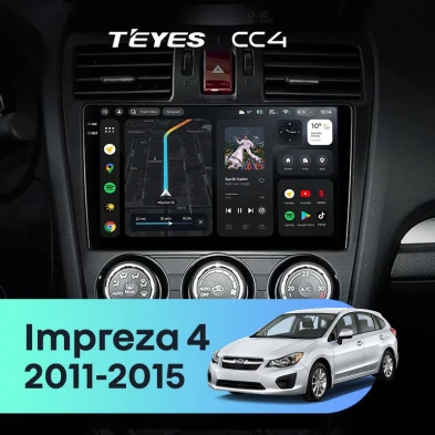 Штатная магнитола Teyes CC4 8/128 Subaru Impreza 4 (2011-2015) Тип-A