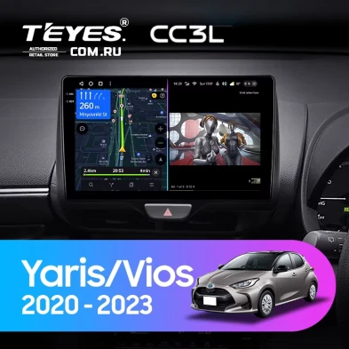 Штатная магнитола Teyes CC3L 4/64 Toyota Vios (2020-2023) Правый руль