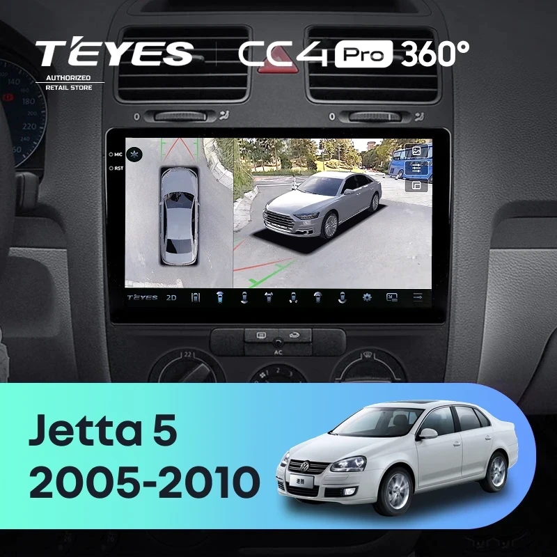 Штатная магнитола Teyes CC4 Pro 360 12/256 Volkswagen Jetta 5 (2005-2010)