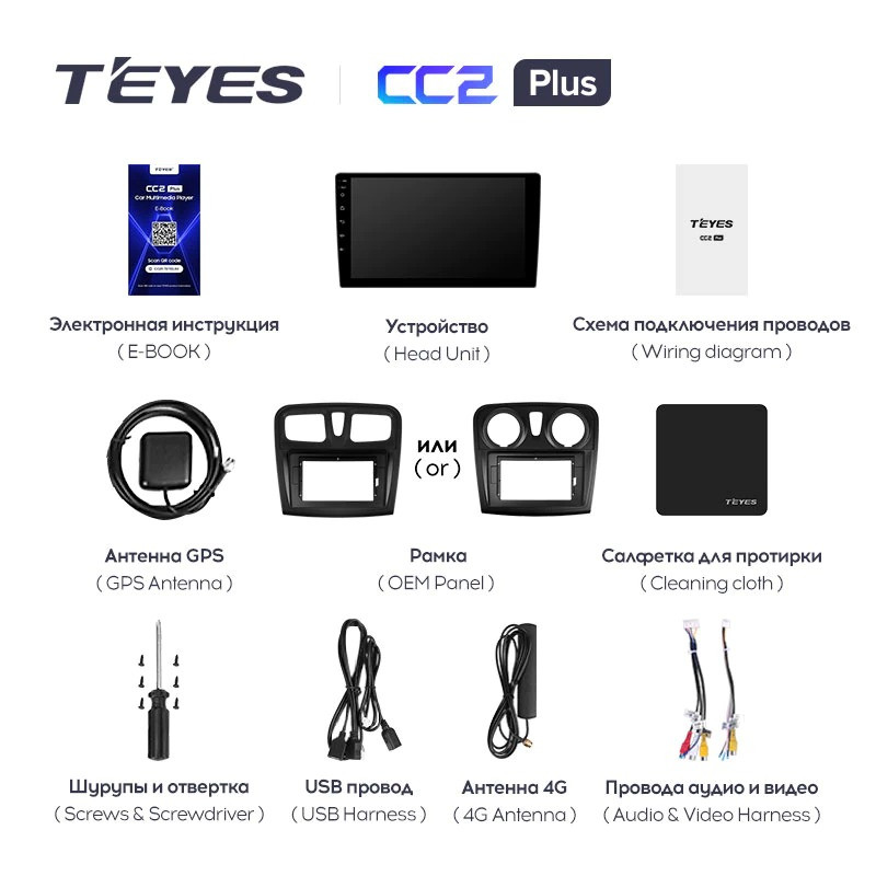 Штатная магнитола Teyes CC2 Plus 4/32 Renault Logan 2 (2012-2022) F2