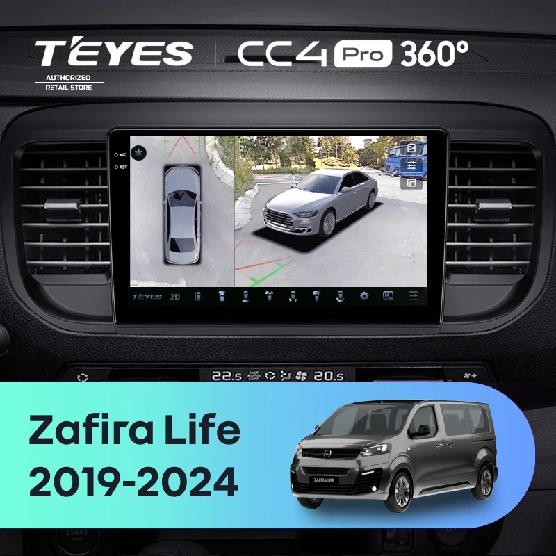 Штатная магнитола Teyes CC4 Pro 360 12/256 Opel Zafira Life (2019-2024)