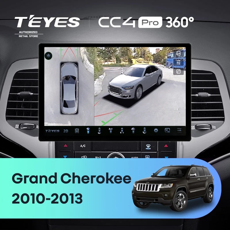 Штатная магнитола Teyes CC4 Pro 360 12/256 Jeep Grand Cherokee WK2 (2010-2013) (13")