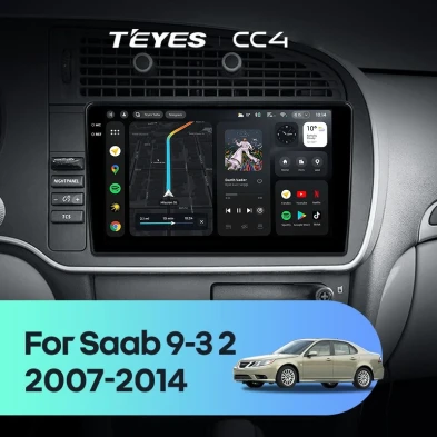 Штатная магнитола Teyes CC4 6/64 Saab 9-3 2 (2007-2014)