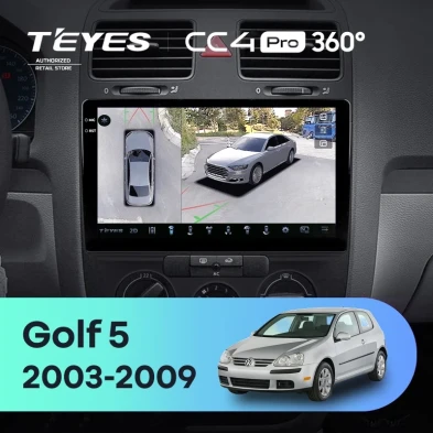 Штатная магнитола Teyes CC4 Pro 360 12/256 Volkswagen Golf 5 (2003-2009) F2