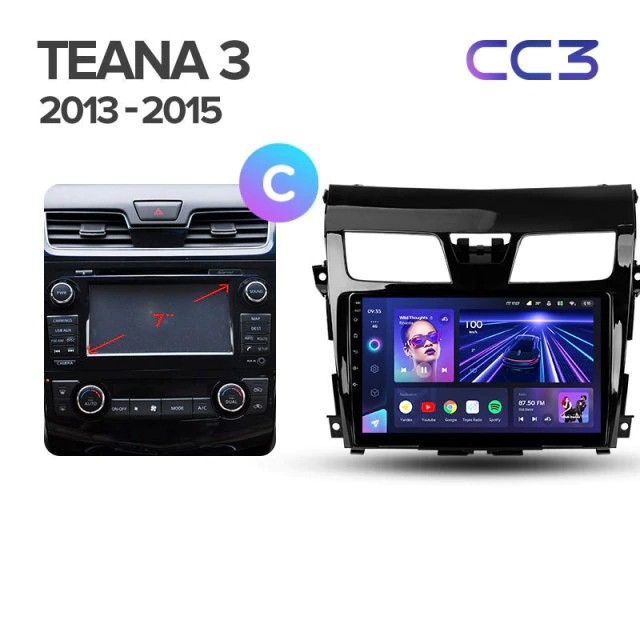 Штатная магнитола Teyes CC3 4/32 Nissan Teana J33 (2013-2015) Тип-B