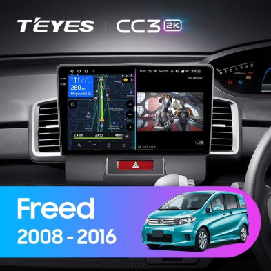 Штатная магнитола Teyes CC3 2K 360 6/128 Honda Freed 1 (2008-2016) F1 Правый руль