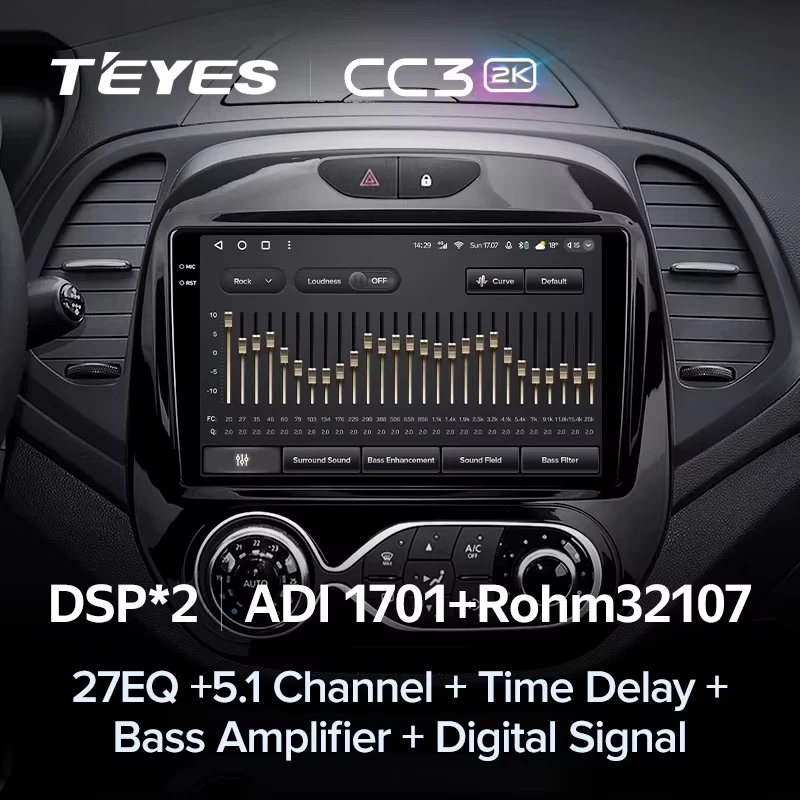 Штатная магнитола Teyes CC3 2K 4/32 Renault Kaptur (2016-2019) F2