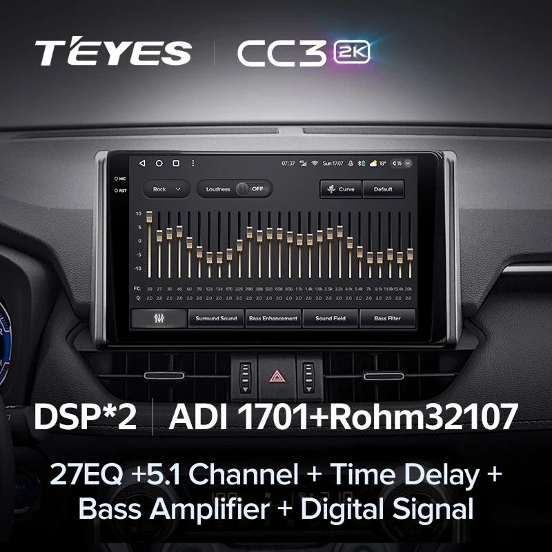 Штатная магнитола Teyes CC3 2K 4/32 Toyota RAV4 5 XA50 (2018-2023) F2 Тип-B