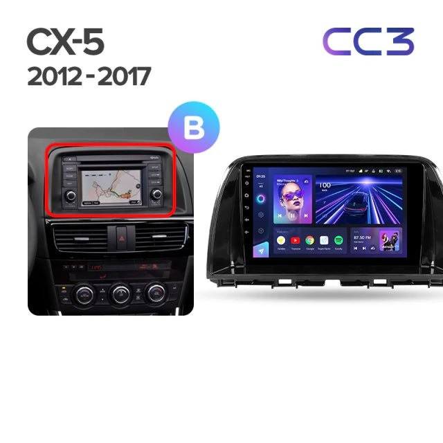 Штатная магнитола Teyes CC3 4/32 Mazda CX-5 (2012-2015) Тип-B