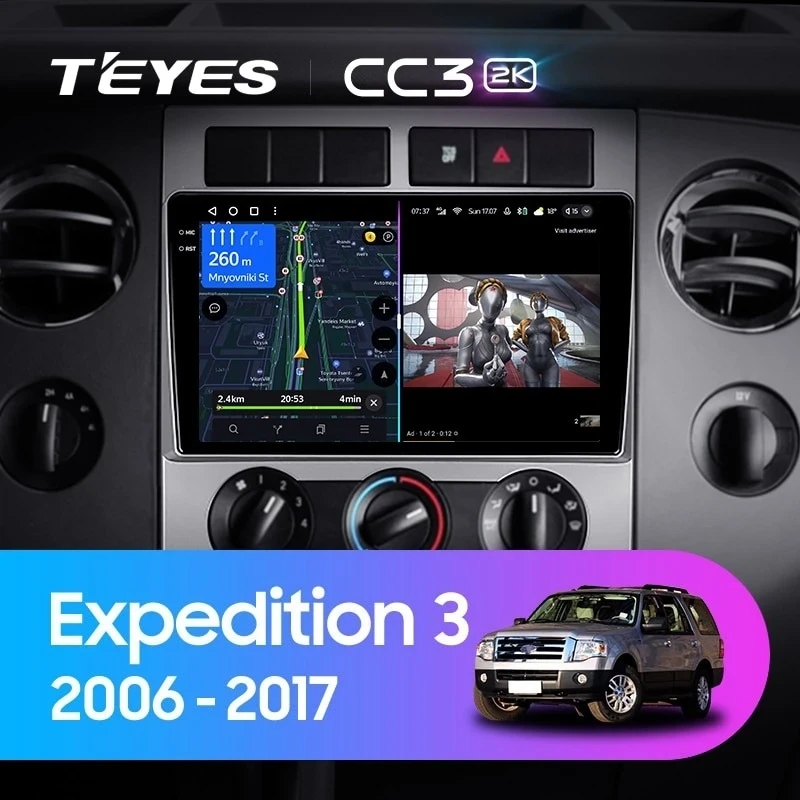 Штатная магнитола Teyes CC3 2K 360 6/128 Ford Expedition 3 U3242 U3542 U324 U354 (2006-2017)