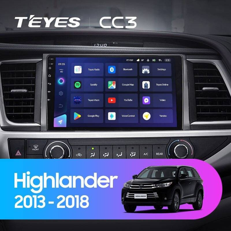 Штатная магнитола Teyes CC3 4/32 Toyota Highlander 3 XU50 (2013-2018)