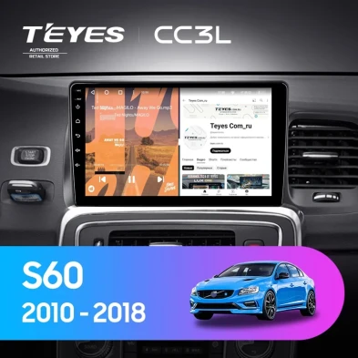 Штатная магнитола Teyes CC3L 4/32 Volvo S60 Y20 (2010-2018)
