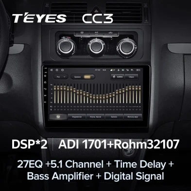 Штатная магнитола Teyes CC3 4/32 Volkswagen Touran 2 1T (2010-2015)