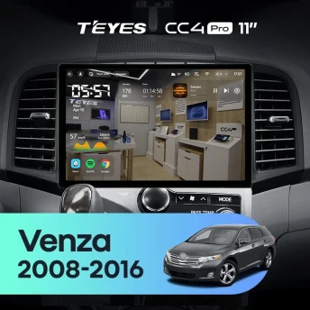 Штатная магнитола Teyes CC4 Pro 8/128 Toyota Venza (2008-2016) (11")