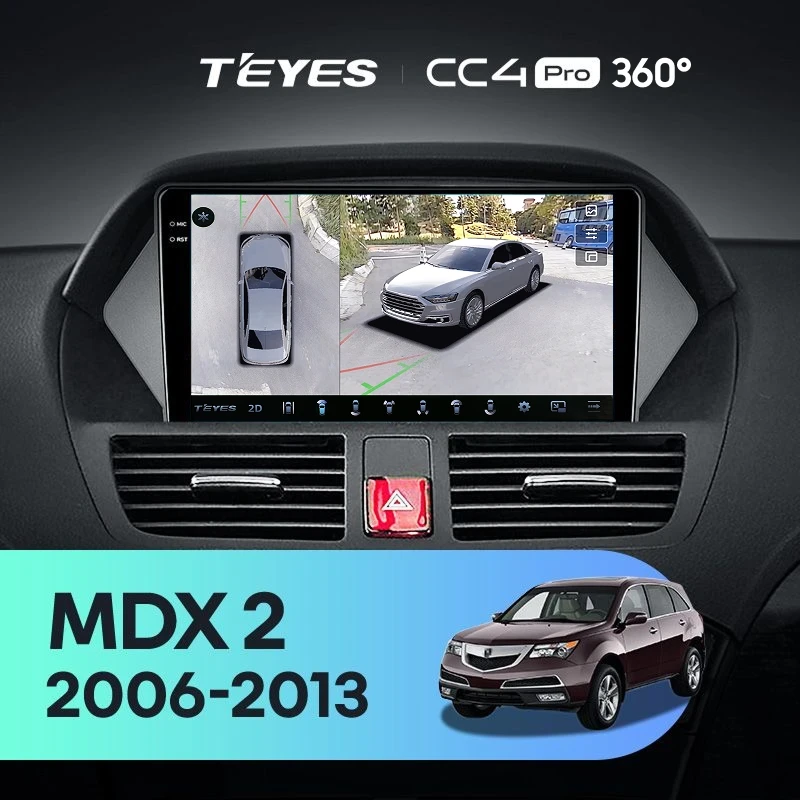 Штатная магнитола Teyes CC4 Pro 360 8/128 Acura MDX YD2 (2006-2013)